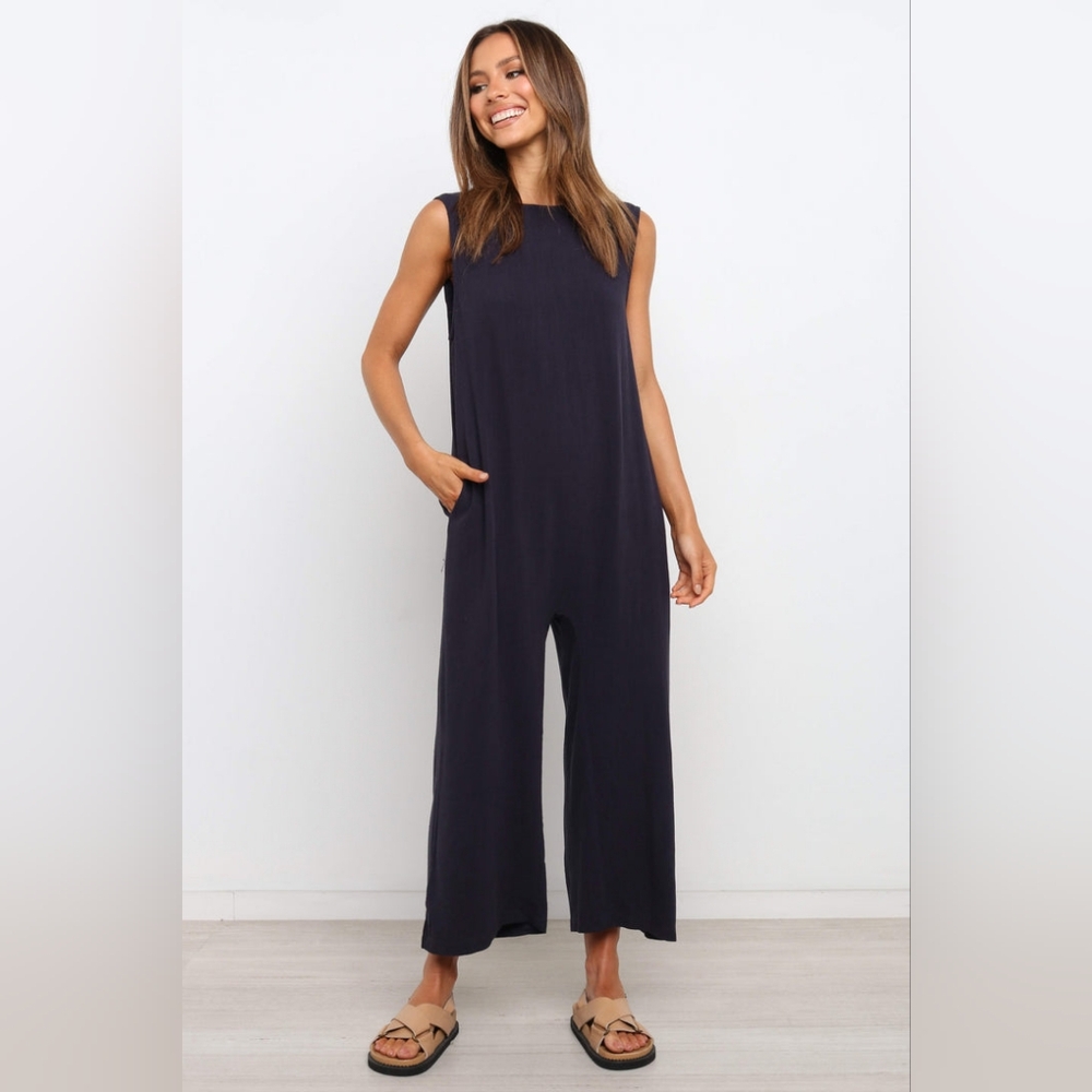 Petal & Pup Yardlee Jumpsuit In Navy Size 12